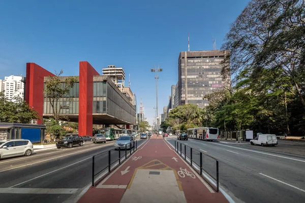 Viale Paulista Masp Museo Arte San Paolo San Paolo Brasile — Foto Stock