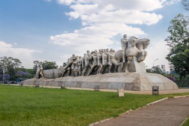 Ibirapuera Park 'taki Bandeiras Anıtı - Sao Paulo, Brezilya