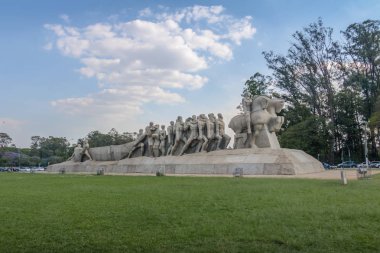Ibirapuera Park 'taki Bandeiras Anıtı - Sao Paulo, Brezilya