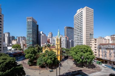Nossa Senhora yapmak Rosario dos Homens Pretos (siyah erkekler tespih Our Lady) kilisede Largo Paicandu - Sao Paulo, Brezilya