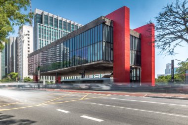 Paulista Avenue ve Masp (Sao Paulo Sanat Müzesi) - Sao Paulo, Brezilya