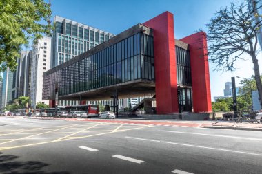 Paulista Avenue ve Masp (Sao Paulo Sanat Müzesi) - Sao Paulo, Brezilya