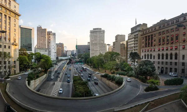 Vista Avenida Maio Desde Viaduto Cha Viaducto Del Sao Paulo — Foto de Stock
