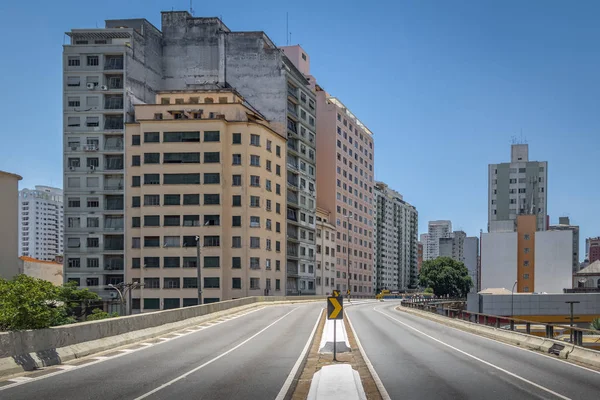 Elevata Autostrada Conosciuta Come Minhocao Elevado Presidente Joao Goulart San — Foto Stock