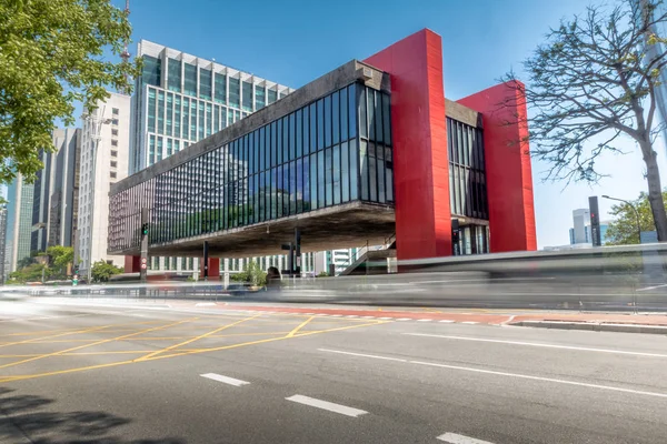 Paulista Avenue Masp Sao Paulo Museum Art Sao Paulo Brazil — 图库照片