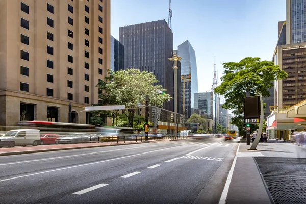 Paulista Avenue Sao Paulo Brazilië — Stockfoto