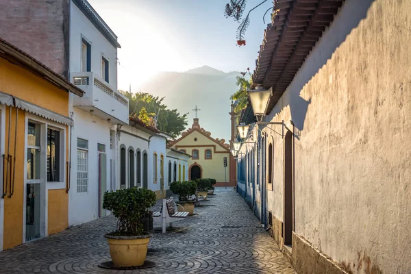 歴史的なダウンタウンやサン セバスティアーノ教会 セバスチャン サンパウロ ブラジルの通り — ストック写真