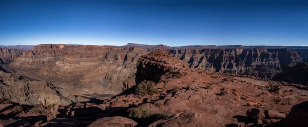 Panoramatický Pohled Grand Canyon Západ Rim Řeka Colorado Arizona Usa — Stock fotografie
