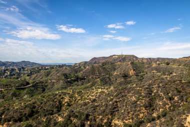 Los Angeles, ABD - 07 Ocak 2017: Hollywood Sign - Los Angeles, Kaliforniya, ABD