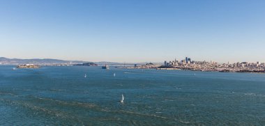 Panoramik San Francisco şehir manzarası - San Francisco, Kaliforniya, ABD