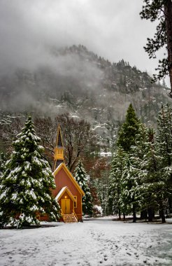 Yosemite Valley Chapel at winter - Yosemite National Park, California, USA