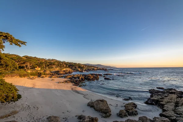 Vista Praia Longo Famosa Mile Drive Monterey Califórnia Eua — Fotografia de Stock