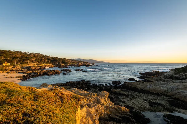 Vista Praia Longo Famosa Mile Drive Monterey Califórnia Eua — Fotografia de Stock