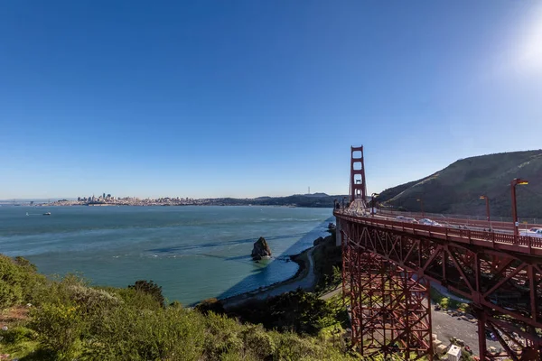 Golden Gate Bridge Ville Skyline San Francisco Californie États Unis — Photo