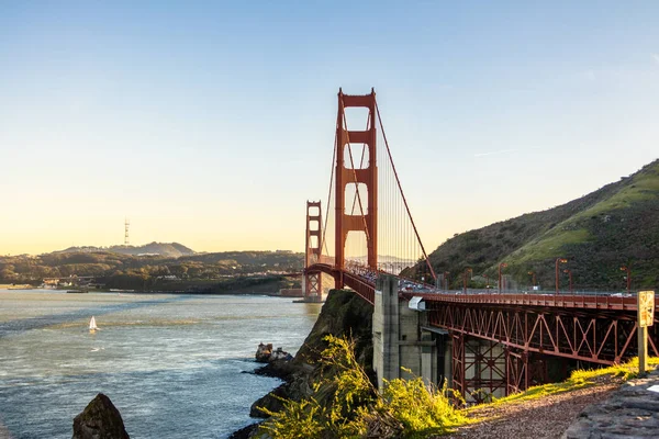 Golden Gate Köprüsü Günbatımı San Francisco Kaliforniya Abd — Stok fotoğraf