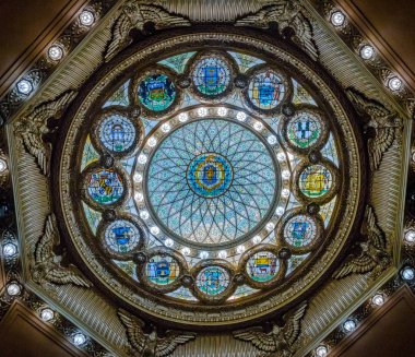 Boston, Amerika Birleşik Devletleri - 30 Kasım 2016: İç kubbe ayrıntı Memorial h