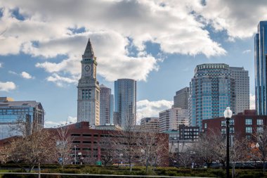 Boston manzarası ve özel saat kulesi - Boston, Massachuse ev