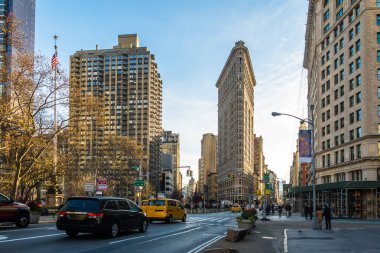New York, ABD - 03 Aralık 2016: Flatiron Binası - New York