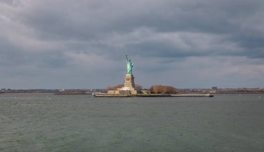 Heykeli Özgürlük ve Özgürlük Adası - New York, ABD