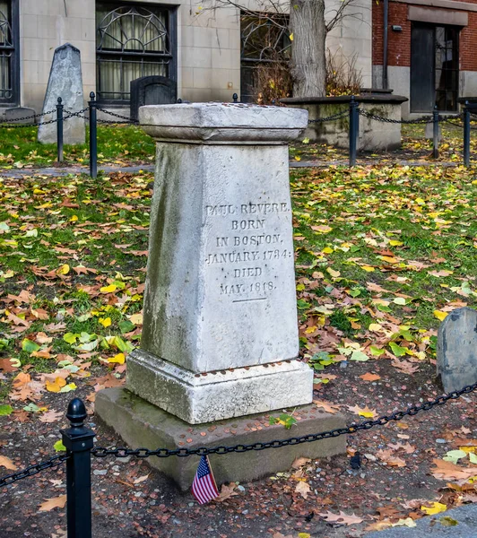 Boston Usa November 2016 Paul Revere Grave Site — Stock Photo, Image