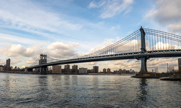 Manhattan Bridge Manhattan Skyline Nueva York Estados Unidos — Foto de Stock