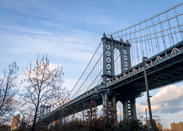 Manhattan Bridge Desde Dumbo Brooklyn Nueva York Estados Unidos — Foto de Stock