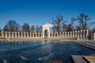 Washington, DC, Amerika Birleşik Devletleri - 14 Aralık 2016: Dünya savaş II Anıtı