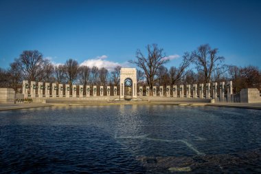 WASHINGTON, D.C., USA - December 14, 2016: World War II Memorial clipart