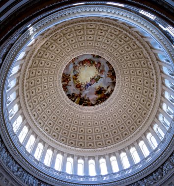 Washington, D.C., Abd - 14 Aralık 2016: C'nin içindeki Rotunda Dome