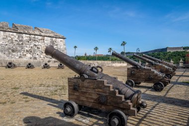 Havana, Küba (Castillo de la gerçek Fuerza) - Royal kuvvet Kale'de toplar