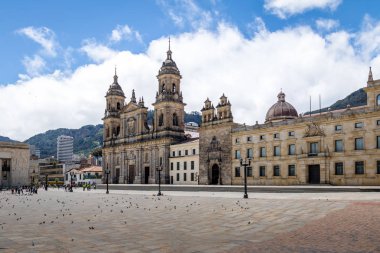 Bolivar Square and Cathedral - Bogota, Colombia clipart