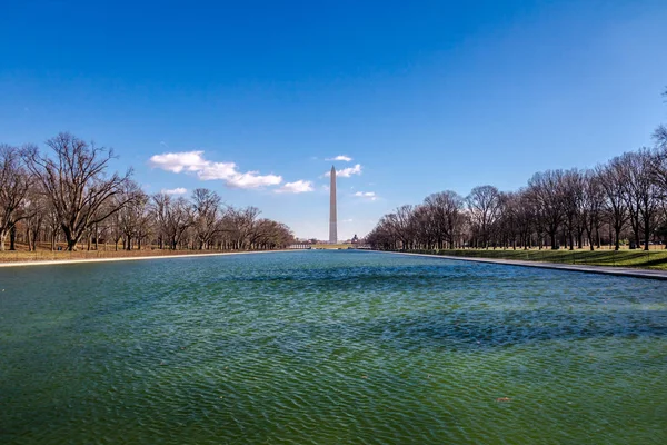 Washington Monument Reflection Pool Washington Usa — Stock Photo, Image