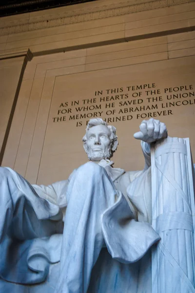 Abraham Lincoln Posąg Lincoln Memorial Washington — Zdjęcie stockowe