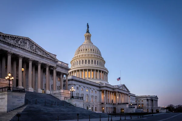 Edificio Capitolio Los Estados Unidos Atardecer Washington — Foto de Stock