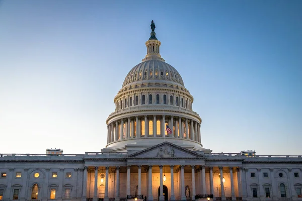 Egyesült Államok Capitol Building Naplemente Washington Amerikai Egyesült Államok — Stock Fotó