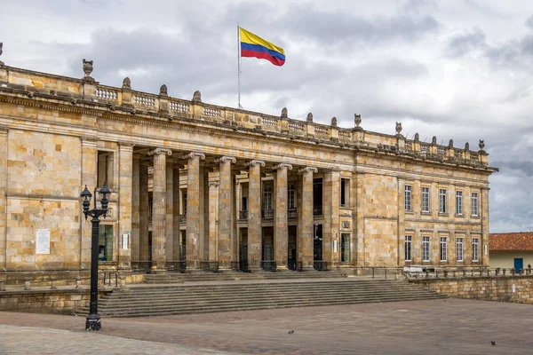 Colombiaanse Nationale Capitol Congres Gelegen Bolivar Square Bogota Colombia — Stockfoto