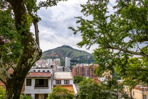 Colina Três Cruzes Cerro Las Tres Cruces Vista Cidade Cali — Fotografia de Stock