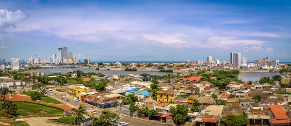 Panormaic Widok Miasta Cartagena Indias Kolumbia — Zdjęcie stockowe