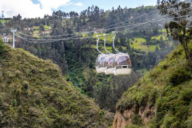 Aerial Tramway at Las Lajas Sanctuary - Ipiales, Colombia clipart