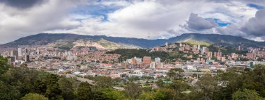 Medellin, Kolombiya'nın panoramik manzarası