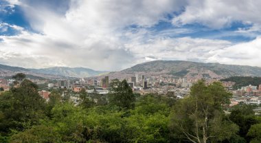 Medellin, Kolombiya havadan görünümü