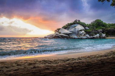 Tropical Beach at Sunrise - Tayrona Natural National Park, Colom