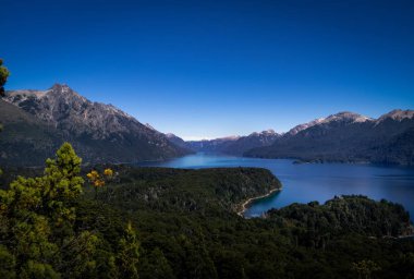 Circuito Chico - Bariloche, Patagonia, Arjantin, Cerro Llao Llao açısından havadan görünümü