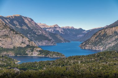 Circuito Chico - Bariloche, Patagonia, Arjantin, Cerro Llao Llao açısından havadan görünümü