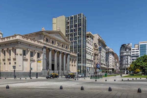 Plaza Lavalle Con Escuela Presidente Roca Buenos Aires Argentina — Foto de Stock