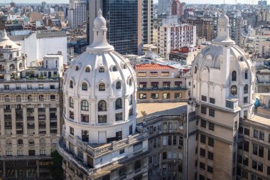 Bencich Binası kubbe havadan görünümü - Buenos Aires, Arjantin