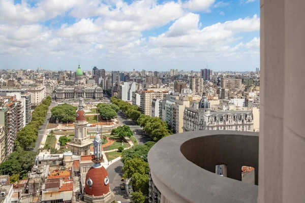 Vista Aérea Plaza Congreso Desde Palacio Barolo Balcón Buenos Aires — Foto de Stock