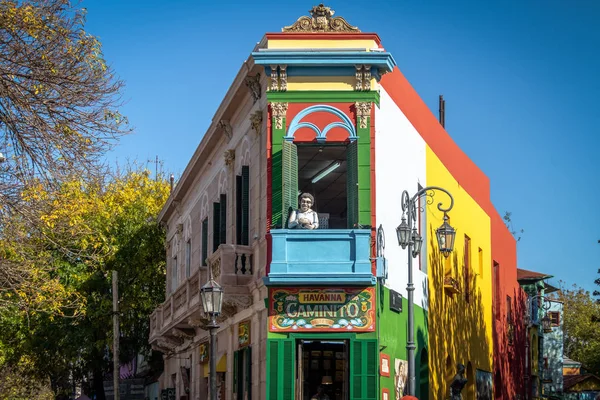 Buenos Aires, Arjantin - 12 Mayıs 2018: La Boca Mahallesi Renkli Caminito - Buenos Aires, Arjantin