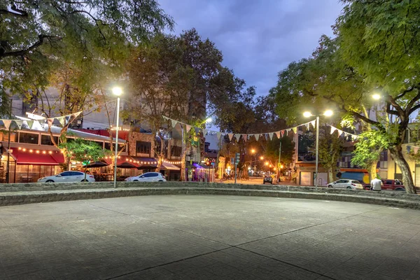 Plaza Serrano Palermo Soho Por Noche Buenos Aires Argentina — Foto de Stock