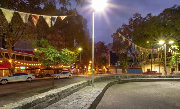 Plaza Serrano Palermo Soho Por Noche Buenos Aires Argentina — Foto de Stock